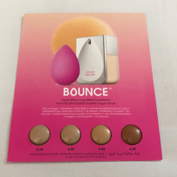 ⚡️FINAL PRICE⚡️ Beauty Blender Bounce Foundation Sample Card - Picture 1 of 5